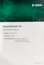 Toyota Sera EXY 10 (1990-95) Toyota Sera EXY 10 (1990-95)