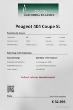 Peugeot 404 Coupe SL (1968)