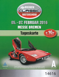 Bremen Classic Motorshow 2016 - Eintrittskarte