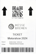 Bremen Classic Motorshow 2023 - Eintrittskarte